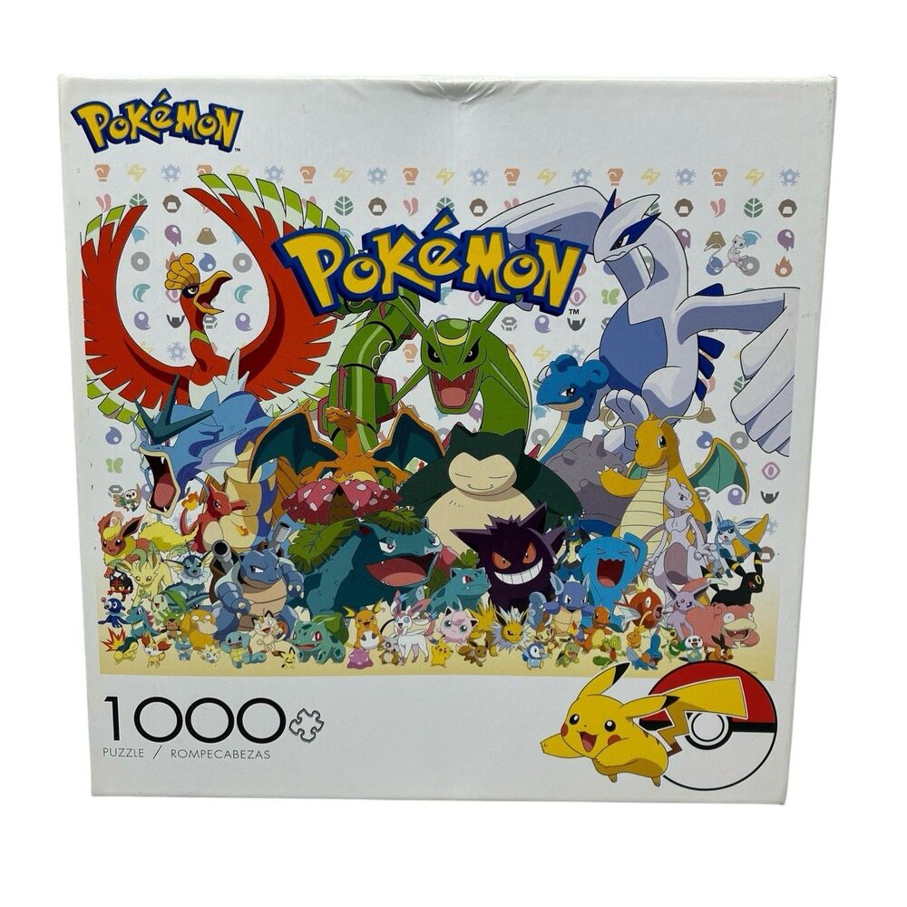 Pokemon Puzzle 1000 Piece Pikachu Charizard Eeve Mewtwo Collectible Games